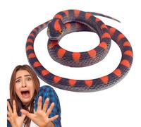 Realistic Snake - 70cm Long Rubber Fake Snake | Flexible Snakes Realistic Decoration with Stable Coiled Bottom Design | Toy Snake for Pranks, Decoration, or Educational Purposes