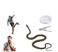 Realistic Snake Prank with String Clip,Prank Snake Toy,Snake Prank for Golf,Snake Prank with String Clip,Clip on Snake Prank, Fake Snake for Teasing Friends