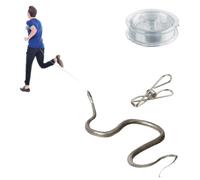 Realistic Snake Prank with String Clips - Fake Snake Toys, Snake on A String Prank, Clip on Snake Prank That Chase People, Lifelike Snake is Following or Prank Props Scary Gag Party Decoration