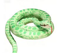 Realistic Snake Toys Plush, Snake Stuffed Animal, Giant Python Cobra Plush Animal Plush Doll, 3D Snake Teddy Pillow Doll Toys, Anaconda Fake Snakes for Ricky Creepy Prank Props (Light green,160cm)