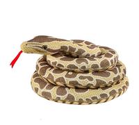 Realistic Spotted Python Plush Toy Doll 220cm Long Soft Stuffed Cartoon Snake Animal Simulation Figure with Red Tongue for Kids Jungle Theme Decor Prank Prop Wildlife Plushie