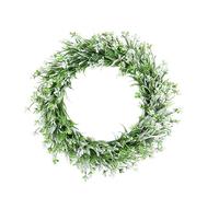 Realistic Spring Green Leaf Wreath Outdoor Plant Wreath For Front Door Artificial Farmhouses Decorations 40cm Diameter
