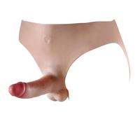 Realistic Strap on Harness Dildo Panties, Strapon Dildos with 20cm Solid Penis, Soft High Elasticity Silicone Wearable Dildo Underwear, Transgender Clothing Adult Products Sex Toys for Lesbian Couples