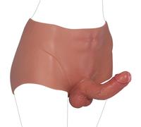 Realistic Strapon Harness Dildo, Ultra Elastic Silicone Wearable Dildos, Strap on Dildo Panties, Transgender Clothing Sex Toy with 7inch Solid Penis, Adult Sex Toys for Lesbians and Couples