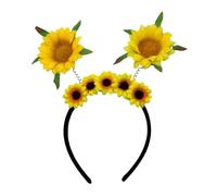 Realistic Sun Flower Headband Lightweight Artificial Flower Hairband Great For Women Kids Harvest Festival Hairhoop