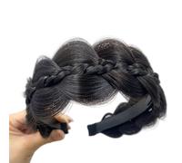 Realistic Synthetic Fiber Fishbone Braid Hairband Twist Braid Hairhoop For Busy Professional And Student