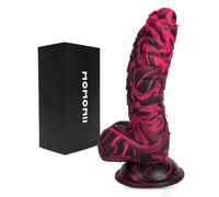 Realistic Thick Dildo 7.16 Inch Adult Toys, Unique Ribbed Monster Big Dildos with Strong Suction Cup for Hands-Free Play, Safe Liquid Silicone Dildo Stimulation Sex Toy for Women, Men and Couples