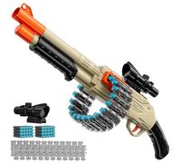 Realistic Toy Foam Blaster Shotgun with Scope, Soft Bullet Toy Gun for Kids 8+, Features 40 Foam Bullets & Large Capacity Chain Magazine, Ideal for Outdoor Play