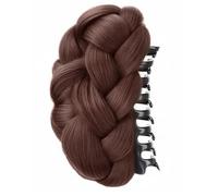 Realistic Twisted Braided Bun Hairpiece Claw Clip For Women Updos Hair Holder With Secure Claw Clip For Quick Hairstyle