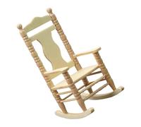 Realistic Vintage Rocking Chair Realistic Pretend Play For Kids Role Display Rocking Chair Model Toy 1:12 Doll House Miniature Home Decors