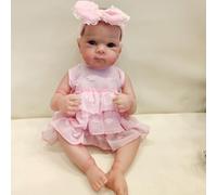 Realistic Vinyls Girl Baby Dolls 19inch With Flexible Joints For Kids Play Realistic Baby New Borns Asleep Toy Soft Dolls For Girls Woman