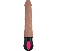 Realistic Warming 7 inch Vibrating Dildo Brown