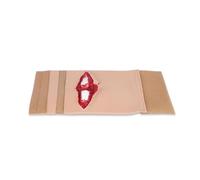 Realistic Wearable Open Fracture Task Trainer - Silicone Compound Fracture Wound Model for Debridement, Suture & Hemostasis Practice, TCCC & EMS Medical Simulation Kit for First Responders