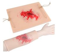 Realistic Wearable Wound Simulation Model, Lifelike Trauma Wound Packing Trainer Kit with Reusable Skin Modules for Medical Nursing Courses, Training & First Aid Hemostasis Practice