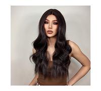 Realistic Wigs Long Dark Brown Lace Front Wig for Women Body Wavy High Density Synthetic Wigs Coaplay Daily Hair Heat Resistant Women Hairstyle