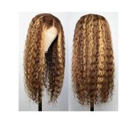 Realistic Wigs Ombre Lace Front Wig Human Hair P4/27 Honey Blonde 13x4 Deep Wave Frontal Women Hairstyle(18inches)