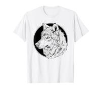 Realistic Wolf Art Wild Nature Animal Design T-Shirt