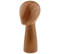 Realistic Wood Texture Fiberglass Mannequin Head For Wig And Hat Display, Adult Unisex 22 In / 56 Cm Headform Stand For Styling And Presentation