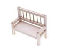 Realistic Wood Zakka Realistic Pretend Play For Kids Role Display Bench Chair Model Toy Vintage Chair 1:12 Dolls House Toy Dollhouses Accessories
