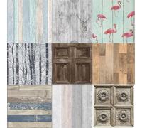 Realistic Wooden Effect Wallpaper Wood Panel/Planks Glitter Shimmer Textured