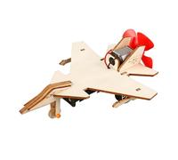 Realistic Wooden Fighter Model Set Children Hands on Learning Educational Toy for Aviation and Hobbyists Toy Collector Learning Creative