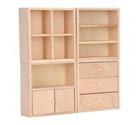 Realistic Wooden Shelf for Playing the Play Cabinet Model Toy Vintage Display 1:12 Dollhouse Handmade Dollhouses Cabinets