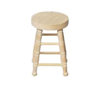 Realistic Wooden Stool Miscellaneous Realistic Pretend Play Roll Display Round Top Model Vintage 1:12 Dollhouse Handmade Dollhouse Furniture