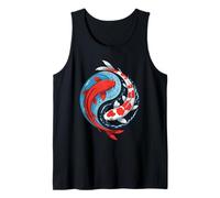 Realistic Yin Yang Koi Fish Japanese Carp Fish Nishikigoi Tank Top
