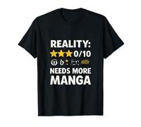 Reality 0/10 Needs More Manga Comic Rating T-Shirt