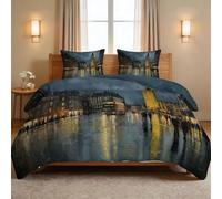 Reality Architecture Bus Queen Grey Duvet Set with 2 Pillowcases (50x75cm) & 10.5 Tog All Season Microfiber Quilt & Hypoallergenic Anti-Allergy Bedding 240 × 220 cm Easy Care No Iron