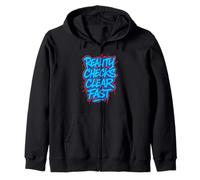 Reality Checks Clear Fast Funny Bold Statement Zip Hoodie