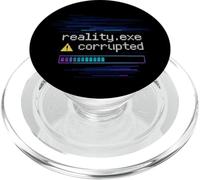 Reality Exe Corrupted Glitch Error Techcore Art Code PopSockets PopGrip for MagSafe