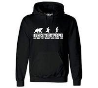 Reality Glitch Be Nice to Fat People Mens Hoodie Black