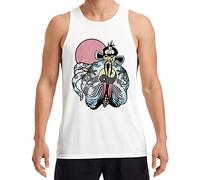 Reality Glitch Big Trouble Vest Novelty Movies Fancy Dress Costume (White-Medium)