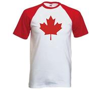 Reality Glitch Canada Men's International Flag T-Shirt (XXL, White/Red)