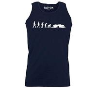 Reality Glitch Evolution of Rugby Mens Vest (Navy Blue, L)
