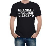 Reality Glitch Grandad The Man The Myth The Legend Tshirt Gift (Black-Small)