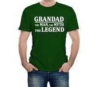 Reality Glitch Grandad The Man The Myth The Legend TShirt gift (Bottle Green-Large)