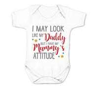 Reality Glitch I May Look Like My Daddy But I Have My Mummy's Attitude Funny Baby Grow