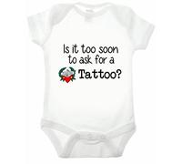 Reality Glitch is It Too Soon to Ask for A Tattoo Short Sleeve Babygrow