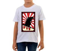 Reality Glitch Japanese Monster Kids T-Shirt (White, 12-14 Years)