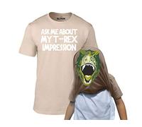 Reality Glitch Kids Ask Me About My T-Rex Flip Funny Dinosaur Tshirt (Khaki-9-11 Years) Military Green