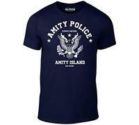 Reality Glitch Men's Amity Police T-Shirt Navy Blue