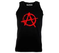 Reality Glitch Men's Anarchy Symbol Vest (Large, Black)