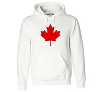 Reality Glitch Men's Canada Supporter Hoodie (X-Large, White)