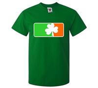 Reality Glitch Men's Clover Irish Flag T-Shirt. (Large, Bottle Green)