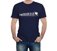 Reality Glitch Men's Evolution of Superhero Timeline Funny Novelty Comic Slogan T-Shirt (XL, Navy Blue)