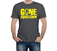 Reality Glitch Men's Gone Squatching Finding Yeti Sasquatch Camping Funny T-Shirt (Large, Dark Grey)