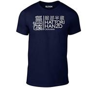 Reality Glitch Men's Hattori Hanzo T-Shirt (XXX-Large, Navy Blue)