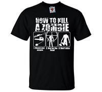 Reality Glitch Men's How to Kill a Zombie T-Shirt (M, Black)